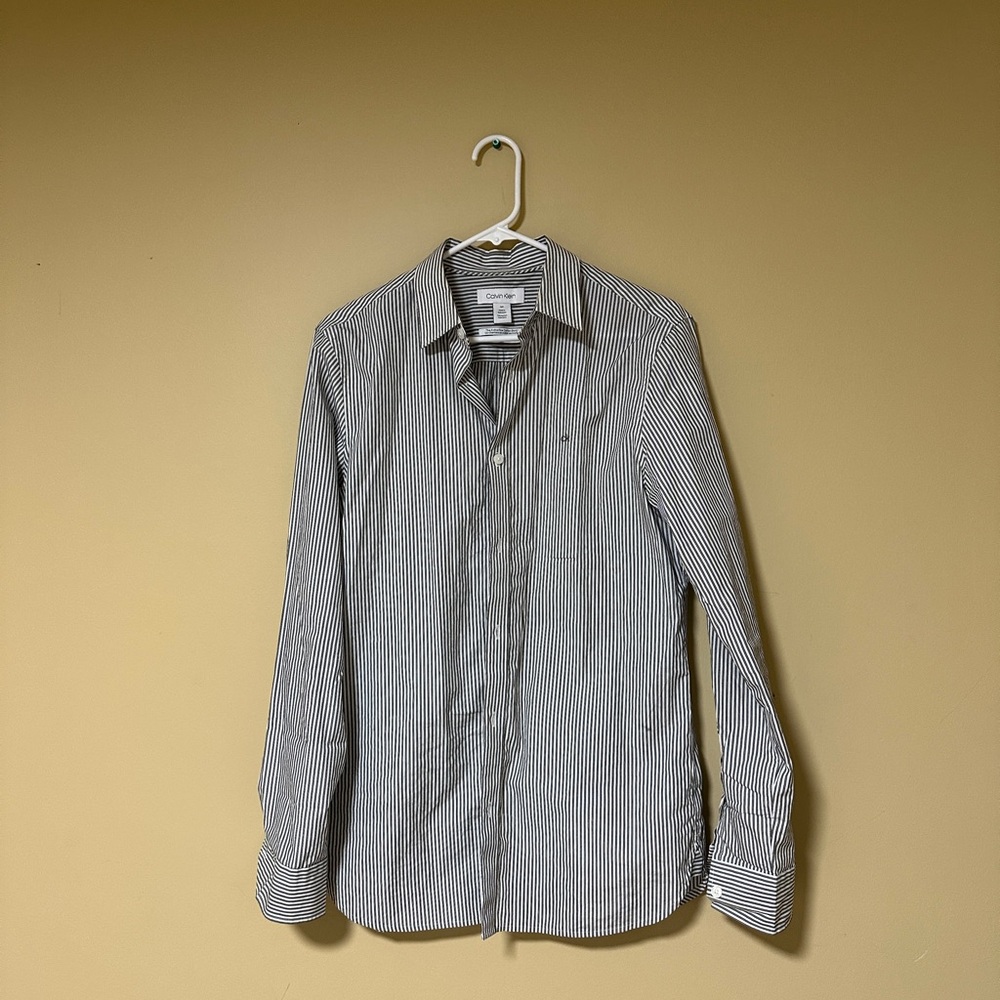 Men's Striped Black and White Shirt